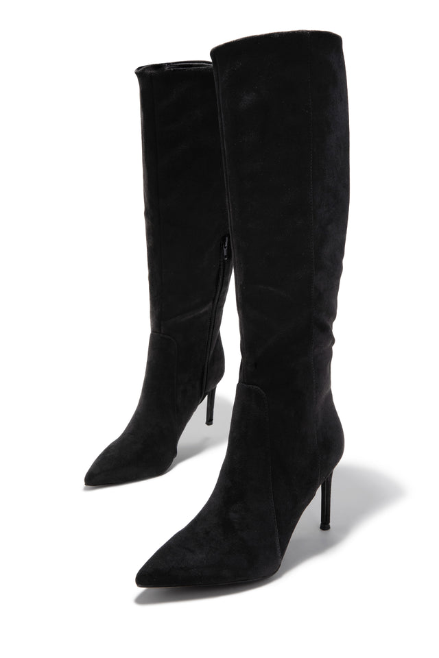 Load image into Gallery viewer, Daniella Below The Knee Heel Boots - Black