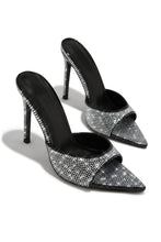 Load image into Gallery viewer, Amiah Embellished High Heel Mules - Black