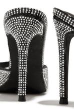 Load image into Gallery viewer, Amiah Embellished High Heel Mules - Black