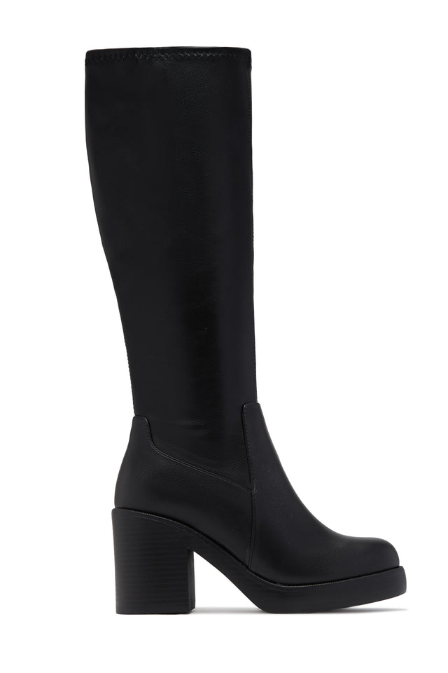 Load image into Gallery viewer, Ellane Block Heel Platform Boots - Black