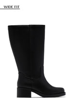 Load image into Gallery viewer, Midnight Icon Wide Fit Below The Knee Moto Boots - Black