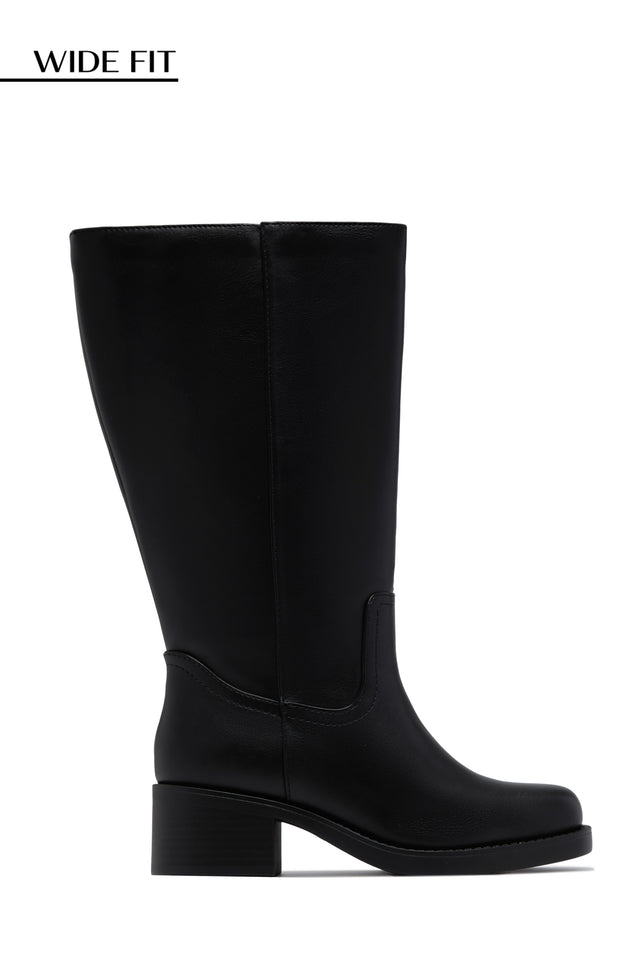 Load image into Gallery viewer, Midnight Icon Wide Fit Below The Knee Moto Boots - Black