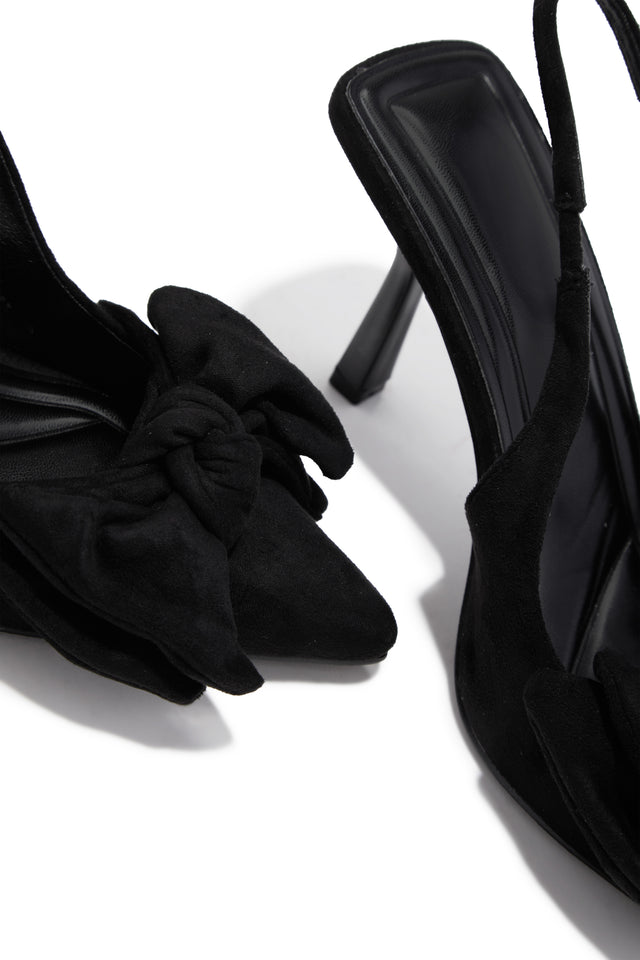 Load image into Gallery viewer, Kirstie Bow Slingback Pumps - Black
