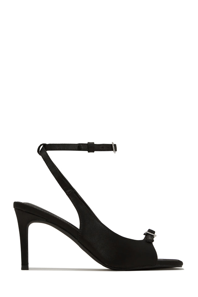 Load image into Gallery viewer, Ella Peep Toe Single Sole Heels - Black