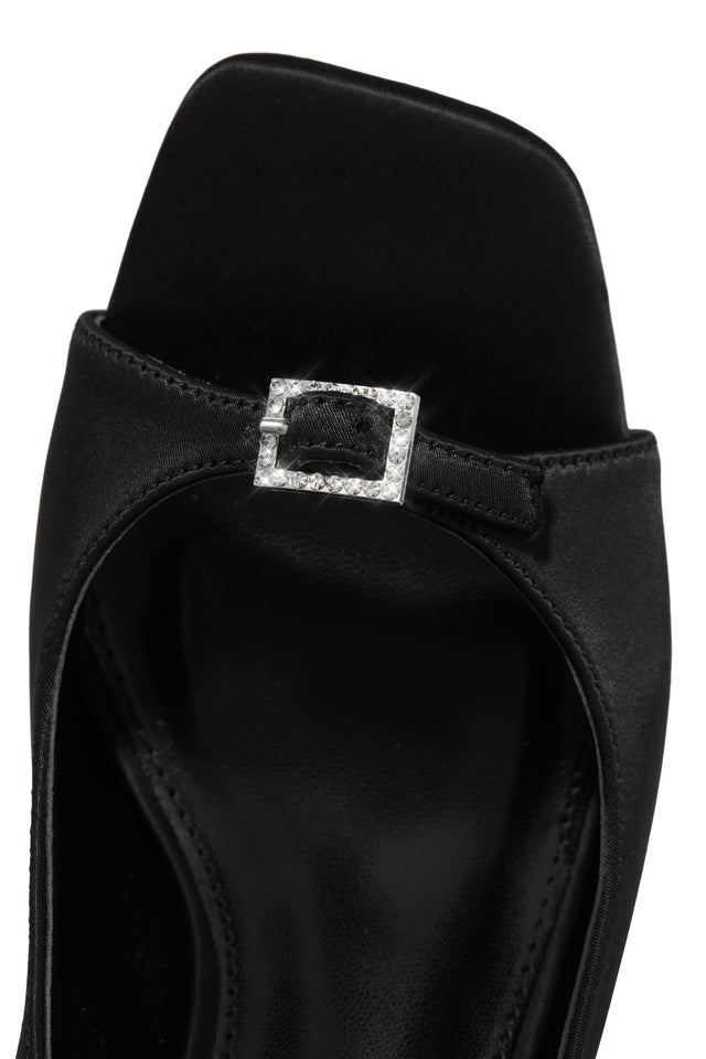 Load image into Gallery viewer, Ella Peep Toe Single Sole Heels - Black