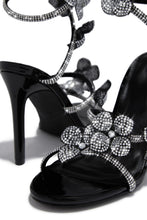 Load image into Gallery viewer, Flora Embellished Around The Ankle Coil Heels - Black