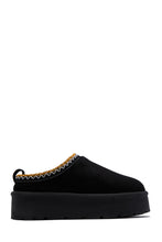 Load image into Gallery viewer, Cozy Weather Slip On Platform Flats - Black
