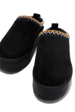 Load image into Gallery viewer, Cozy Weather Slip On Platform Flats - Black