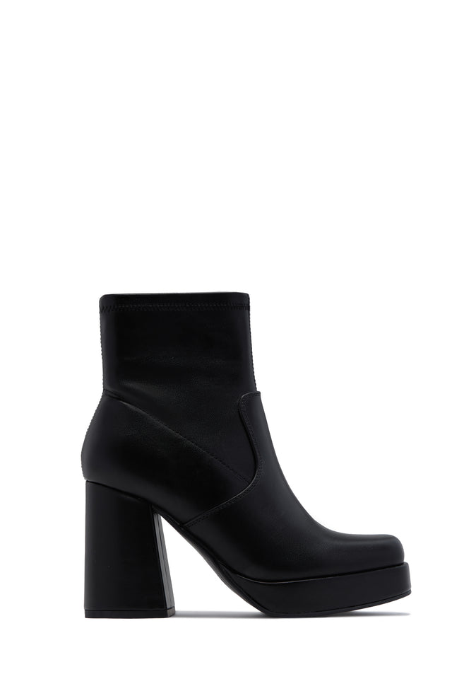 Load image into Gallery viewer, Masey Platform Block Heel Ankle Boots - Black