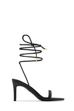 Load image into Gallery viewer, Ashantii Lace Up Mid Heels - Black
