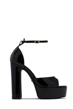 Load image into Gallery viewer, Aliyah Platform Block Heels - Black