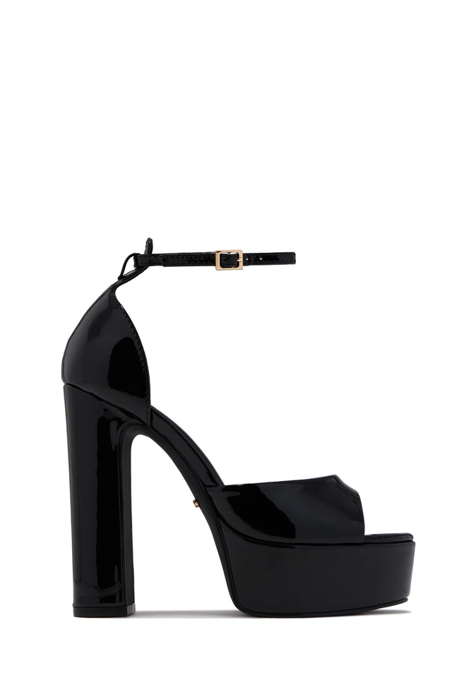 Load image into Gallery viewer, Aliyah Platform Block Heels - Black