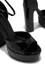 Load image into Gallery viewer, Aliyah Platform Block Heels - Black