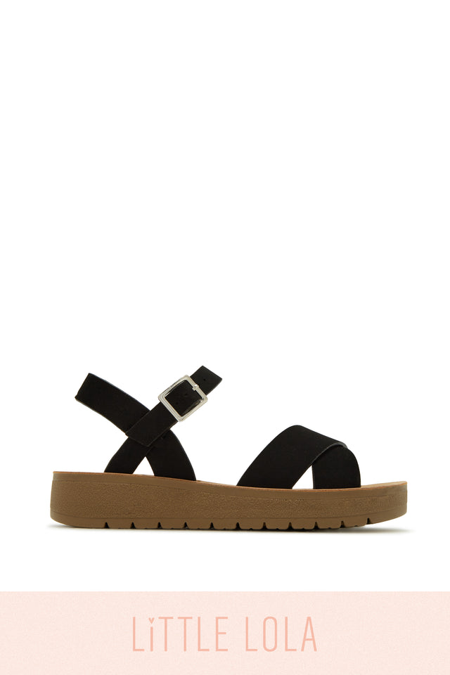 Load image into Gallery viewer, Sandy Days Kids Flat Sandals - Black