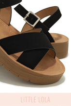 Load image into Gallery viewer, Sandy Days Kids Flat Sandals - Black