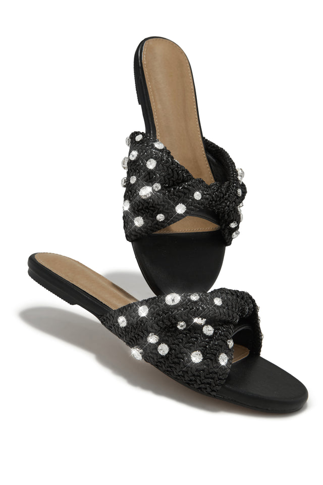 Load image into Gallery viewer, Black Slide On Sandals