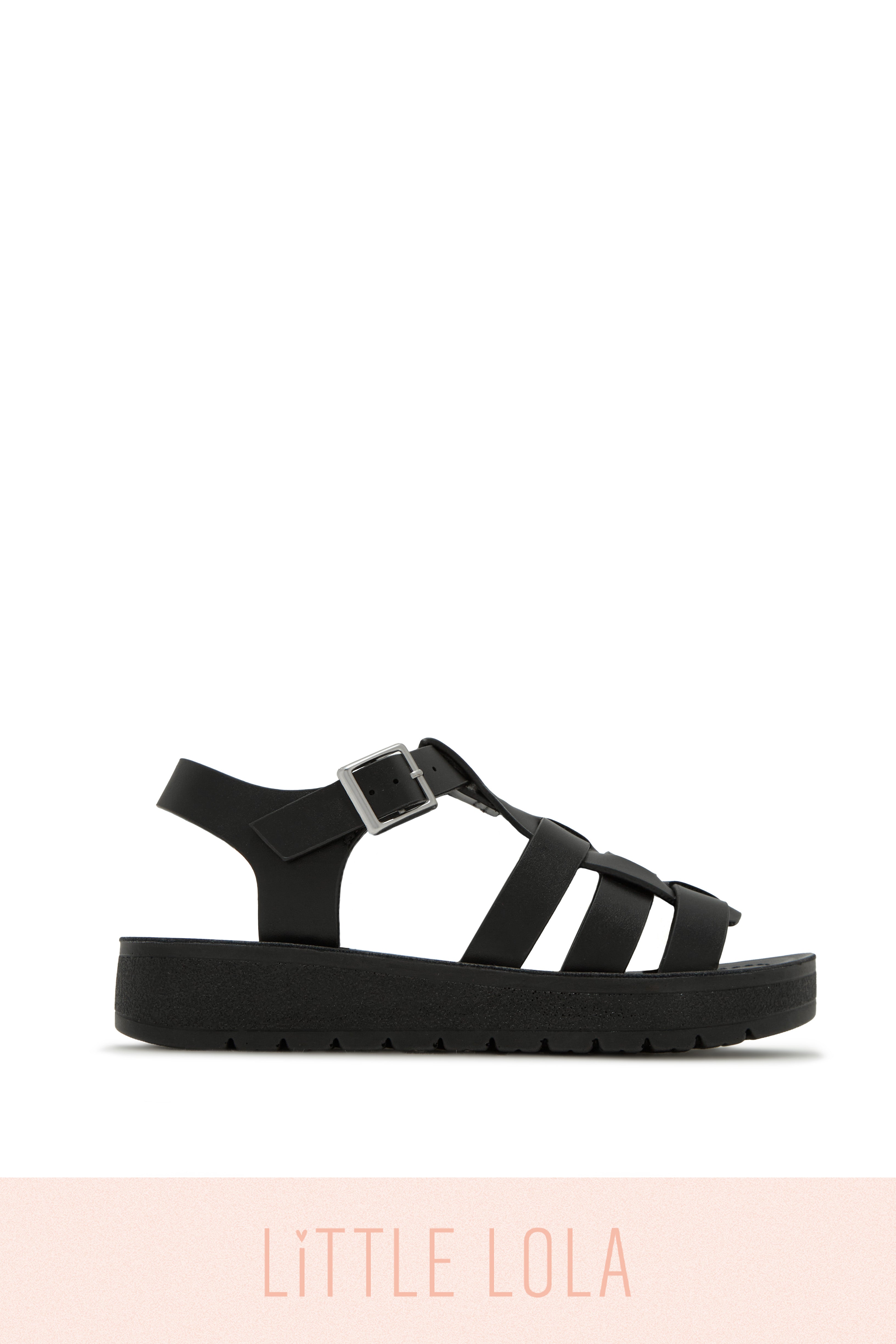 Miss Lola Summer Vacation Black Kids Sandals MISS LOLA