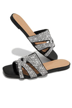 Load image into Gallery viewer, Black Slide On Sandals
