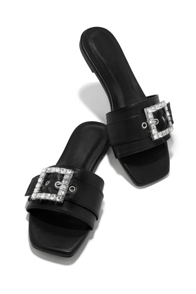 Load image into Gallery viewer, Black PU Sandals