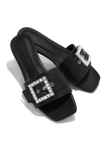 Load image into Gallery viewer, PU Black Sandals