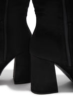 Load image into Gallery viewer, Hudson Platform Block Heel Boots - Black Suede