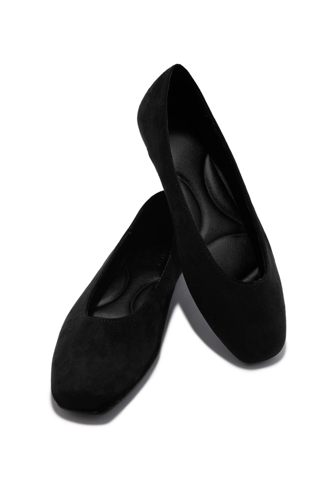 Load image into Gallery viewer, Claira Ballet Flats - Black Suede