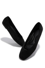 Load image into Gallery viewer, Claira Ballet Flats - Black Suede