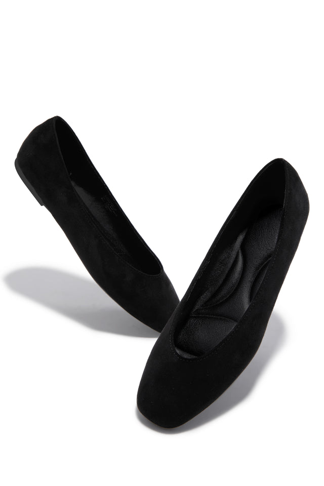 Load image into Gallery viewer, Claira Ballet Flats - Black Suede