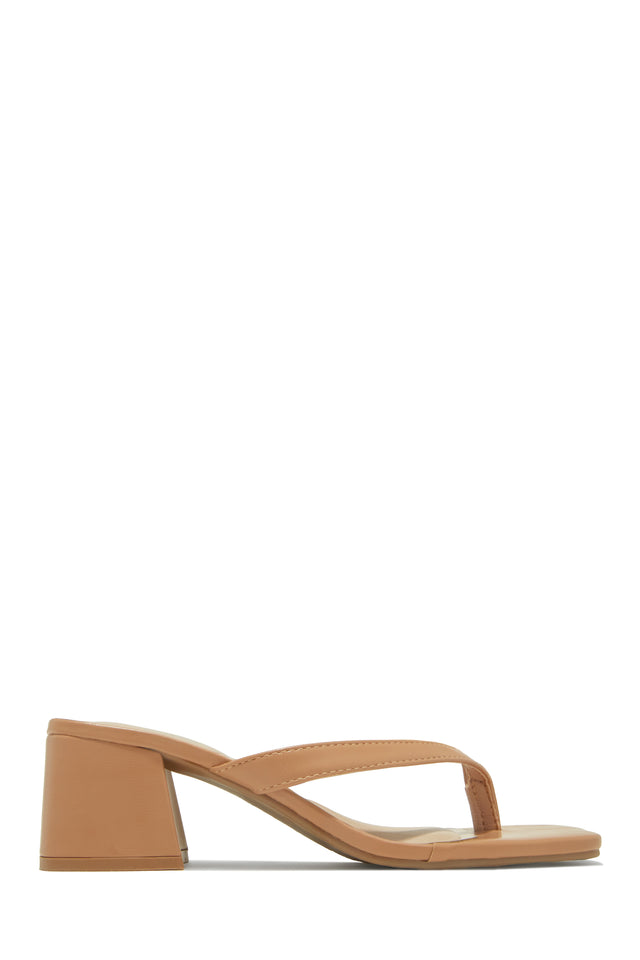 Load image into Gallery viewer, Talia Block Heel Mules - Nude