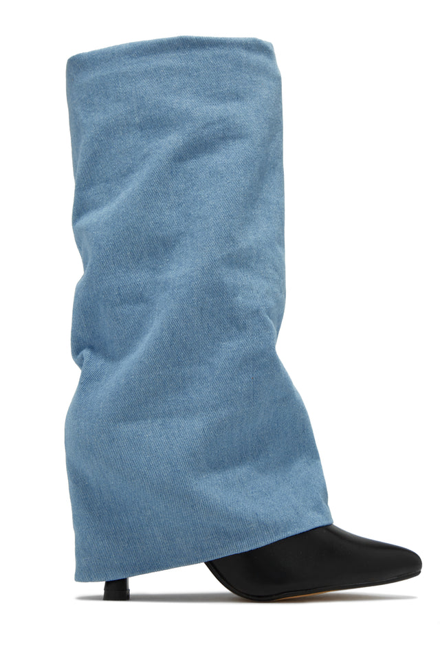 Load image into Gallery viewer, Denim Knee High Boots