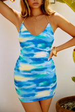 Load image into Gallery viewer, Blue and Yellow Mini Dress