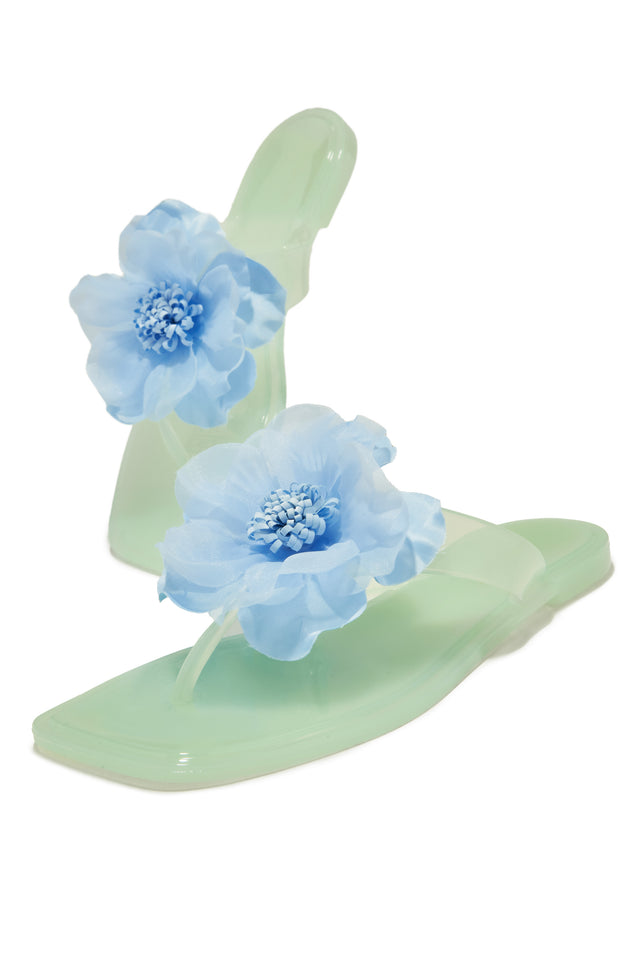 Load image into Gallery viewer, Ray Of Sunshine Slip On Jelly Sandals - Blue
