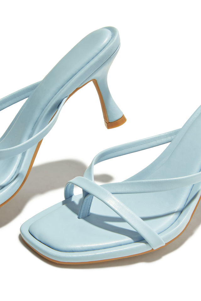 Load image into Gallery viewer, Elena Mid Heel Mules - Blue