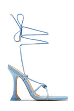 Load image into Gallery viewer, VIP Babes Lace Up High Heels - Light Blue