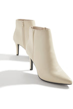 Load image into Gallery viewer, Bone Color Mid Heel Booties