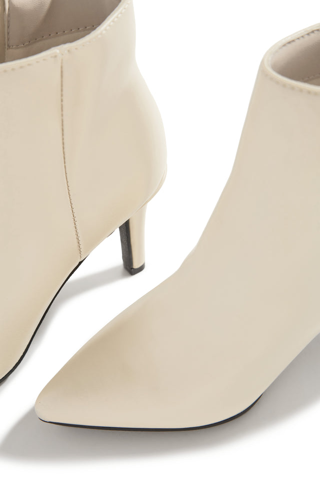 Load image into Gallery viewer, Ivory Bone Pointed Toe Ankle Boots