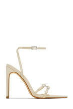 Load image into Gallery viewer, Glamorous Party Embellished High Heels - Bone