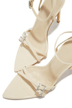 Load image into Gallery viewer, Glamorous Party Embellished High Heels - Bone
