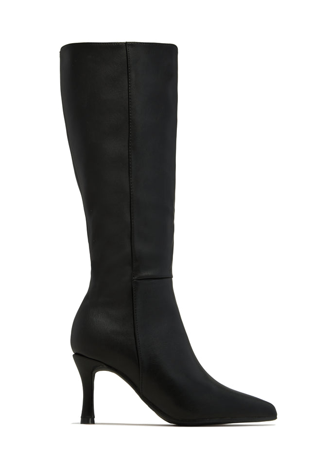 Load image into Gallery viewer, Zama Knee High Heel Boots - Black