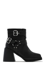 Load image into Gallery viewer, Daryn Block Heel Ankle Boots - Black