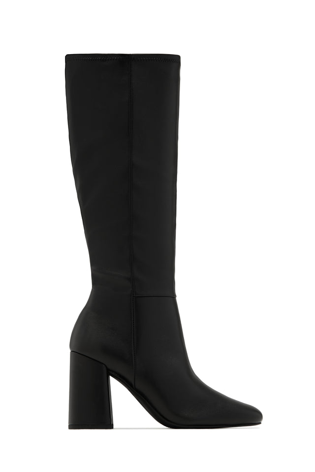 Load image into Gallery viewer, Viri Block Heel Knee High Boots - Black