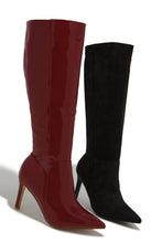 Load image into Gallery viewer, Scarlette Below The Knee Heel Boots - Black