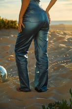 Load image into Gallery viewer, Blue Metallic Stretchy Jeans