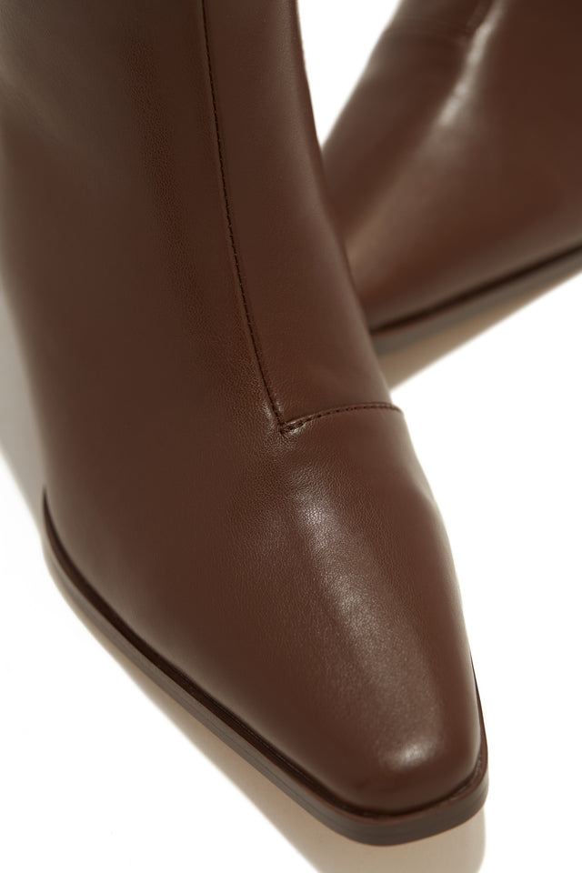 Load image into Gallery viewer, Lorette Block Heel Ankle Boots - Brown