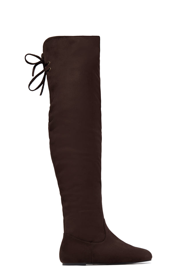 Load image into Gallery viewer, Cozy Season Flat Over The Knee Boots - Brown