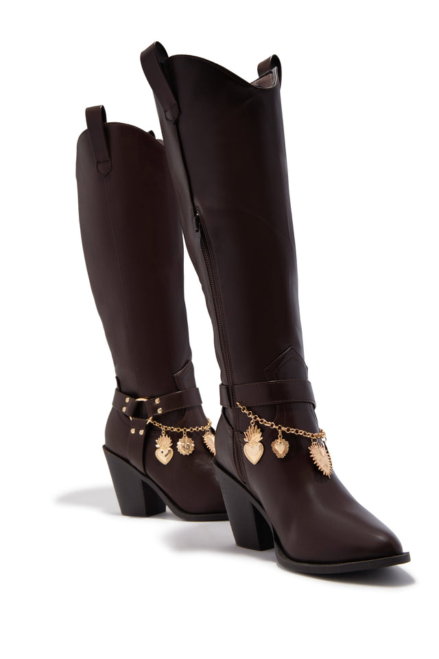 Load image into Gallery viewer, Sunsets & Festivals Cowgirl Boots - Brown