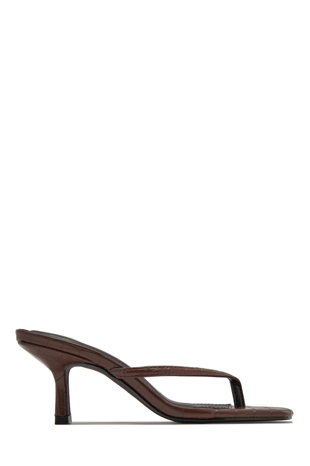 Load image into Gallery viewer, Deidra Mid Heel Mules - Brown