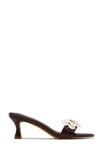 Load image into Gallery viewer, Clara Kitten Heel Mules - Brown