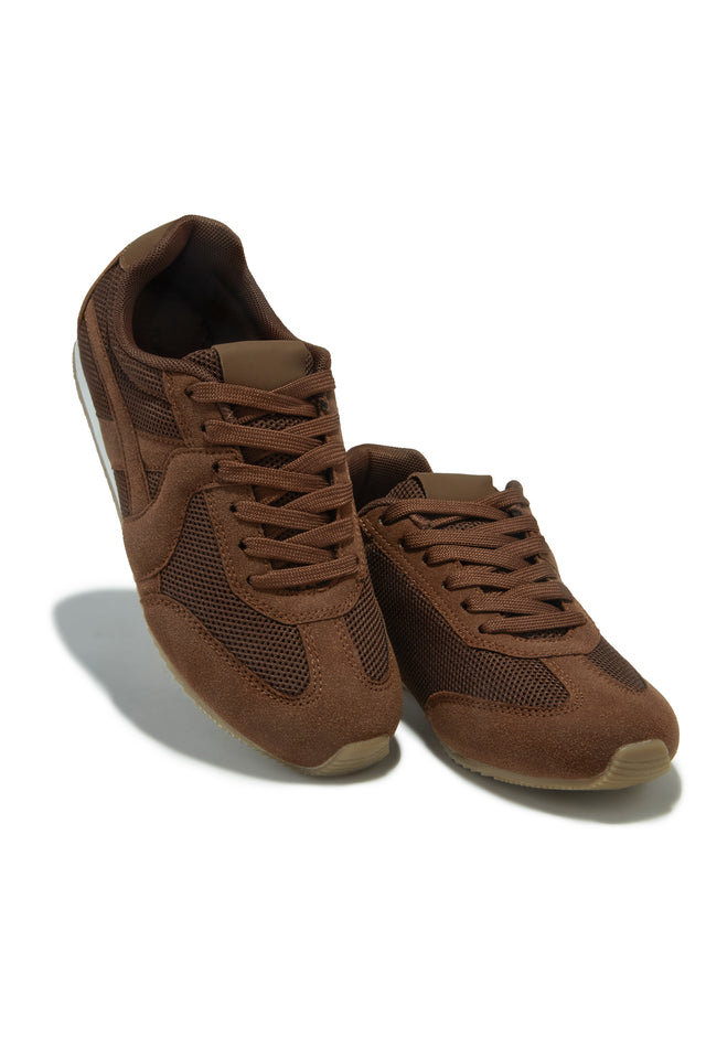 Load image into Gallery viewer, Downtown Stroll Lace Up Sneakers - Brown