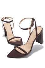 Load image into Gallery viewer, Reyna Single Sole Block Heels - Brown